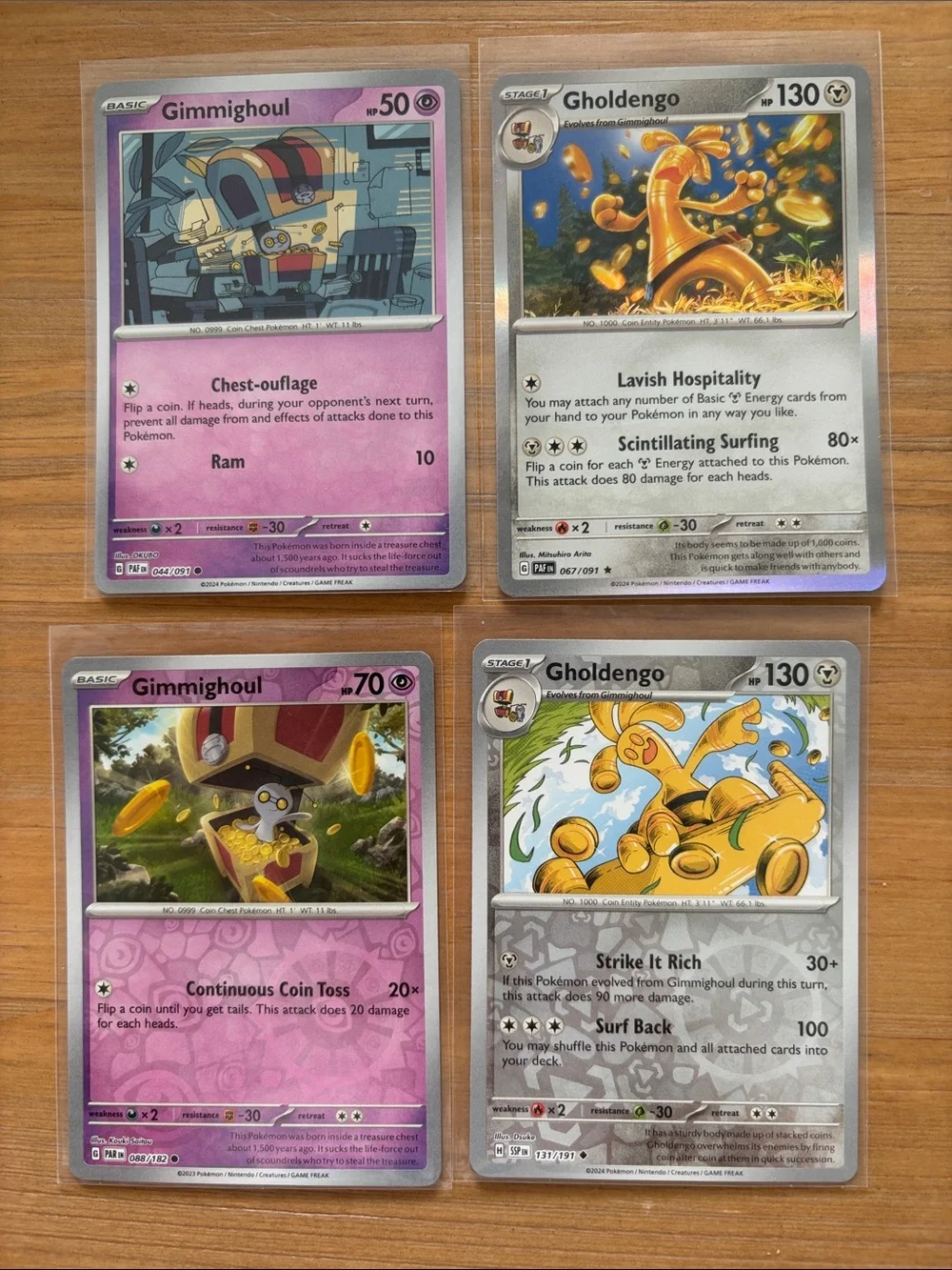 Gimmighoul & Gholdengo Evolution Lot | 4 Cards | Reverse Holo Pokémon ✨5/$25✨